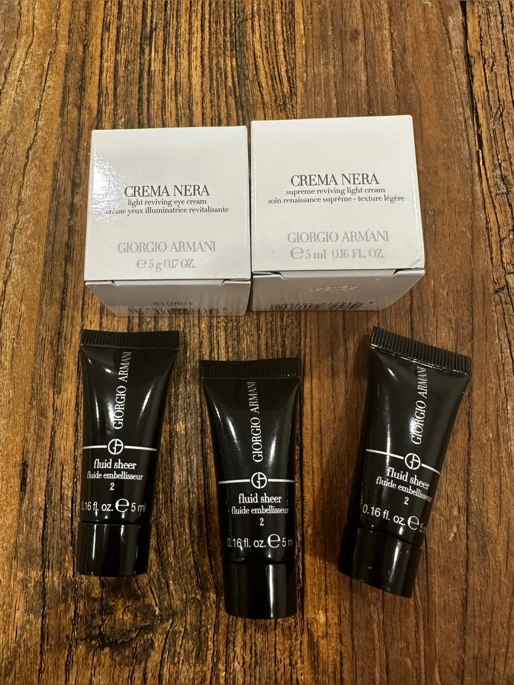 Giorgio Armani Men’s Crema Nera & Fluid Sheer Set — Black and White